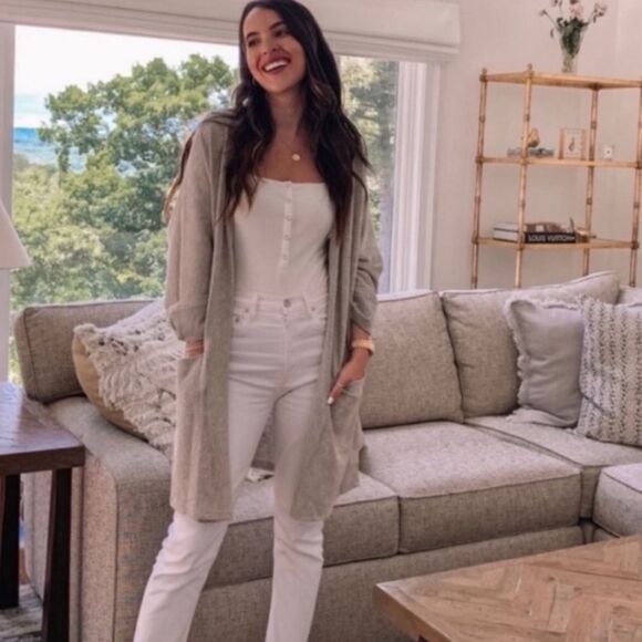 DONNI. Ribbed Sweater Coat One Size - Picture 1 of 5